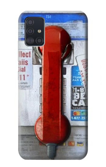 S3925 コラージュヴィンテージ公衆電話 Collage Vintage Pay Phone Samsung Galaxy A51 5G バックケース、フリップケース・カバー