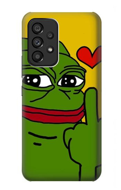 S3945 ペペ・ラブ・ミドルフィンガー Pepe Love Middle Finger Samsung Galaxy A53 5G バックケース、フリップケース・カバー