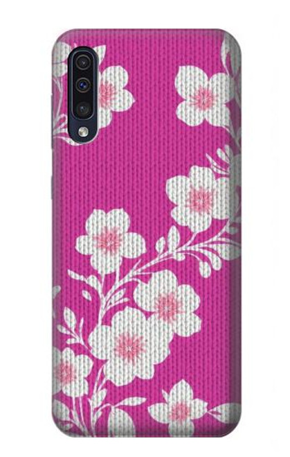 S3924 桜のピンクの背景 Cherry Blossom Pink Background Samsung Galaxy A70 バックケース、フリップケース・カバー