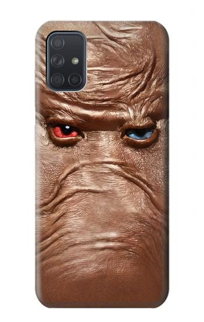 S3940 レザーマッドフェイスグラフィックペイント Leather Mad Face Graphic Paint Samsung Galaxy A71 5G バックケース、フリップケース・カバー