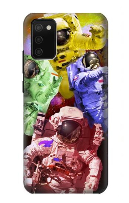S3914 カラフルな星雲の宇宙飛行士スーツ銀河 Colorful Nebula Astronaut Suit Galaxy Samsung Galaxy A02s, Galaxy M02s  (NOT FIT with Galaxy A02s Verizon SM-A025V) バックケース、フリップケース・カバー