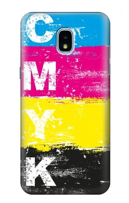 S3930 シアン マゼンタ イエロー キー Cyan Magenta Yellow Key Samsung Galaxy J3 (2018), J3 Star, J3 V 3rd Gen, J3 Orbit, J3 Achieve, Express Prime 3, Amp Prime 3 バックケース、フリップケース・カバー