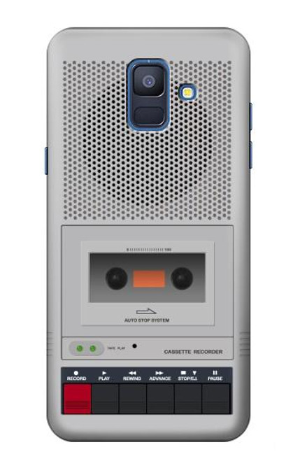 S3953 ビンテージ カセット プレーヤーのグラフィック Vintage Cassette Player Graphic Samsung Galaxy A6 (2018) バックケース、フリップケース・カバー