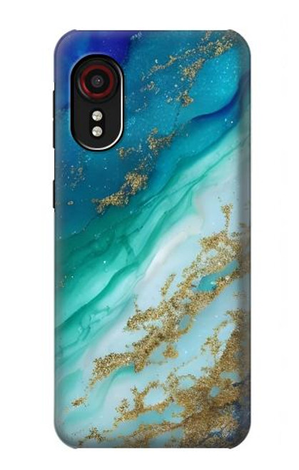 S3920 抽象的なオーシャンブルー色混合エメラルド Abstract Ocean Blue Color Mixed Emerald Samsung Galaxy Xcover 5 バックケース、フリップケース・カバー