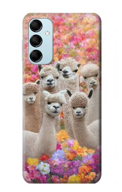 S3916 アルパカファミリー ベビーアルパカ Alpaca Family Baby Alpaca Samsung Galaxy M14 バックケース、フリップケース・カバー