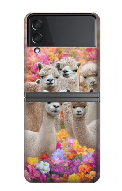 S3916 アルパカファミリー ベビーアルパカ Alpaca Family Baby Alpaca Samsung Galaxy Z Flip 4 バックケース、フリップケース・カバー