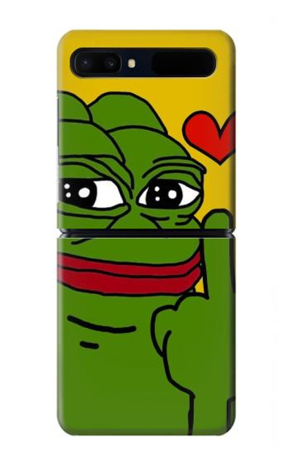 S3945 ペペ・ラブ・ミドルフィンガー Pepe Love Middle Finger Samsung Galaxy Z Flip 5G バックケース、フリップケース・カバー