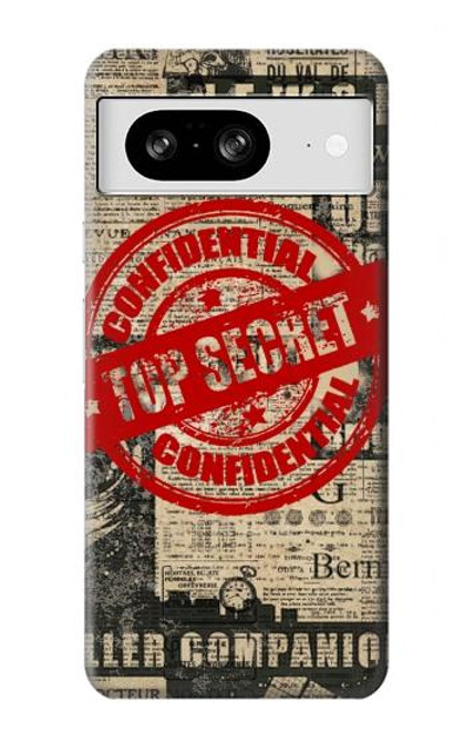 S3937 テキスト トップ シークレット アート ヴィンテージ Text Top Secret Art Vintage Google Pixel 8 バックケース、フリップケース・カバー