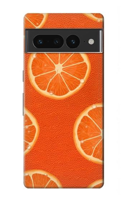 S3946 オレンジのシームレスなパターン Seamless Orange Pattern Google Pixel 7 Pro バックケース、フリップケース・カバー