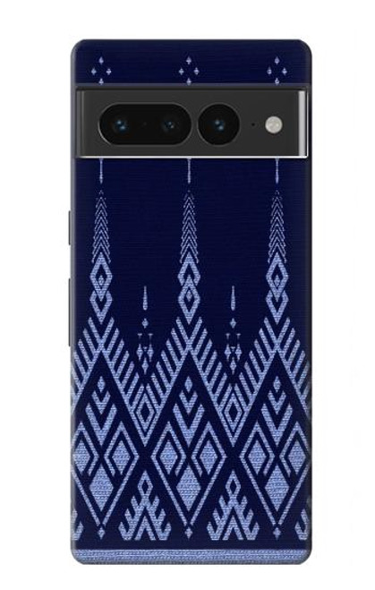 S3950 テキスタイル タイ ブルー パターン Textile Thai Blue Pattern Google Pixel 7 Pro バックケース、フリップケース・カバー