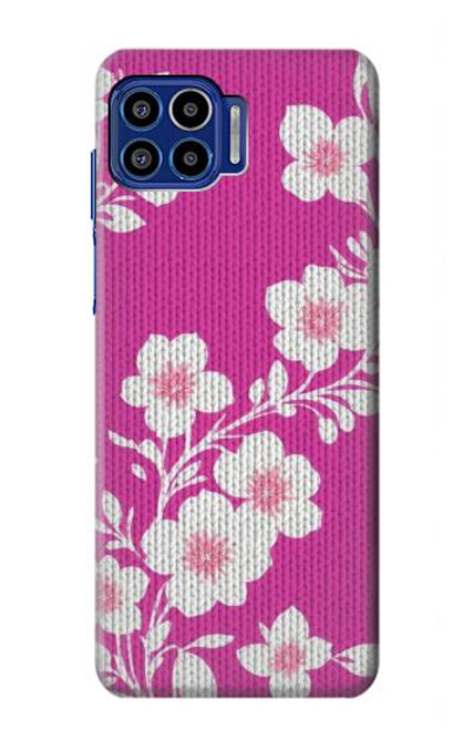 S3924 桜のピンクの背景 Cherry Blossom Pink Background Motorola One 5G バックケース、フリップケース・カバー