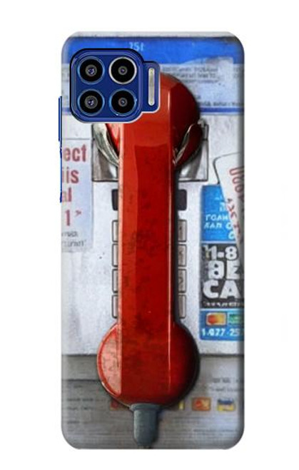 S3925 コラージュヴィンテージ公衆電話 Collage Vintage Pay Phone Motorola One 5G バックケース、フリップケース・カバー