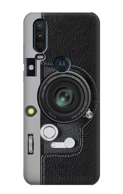 S3922 カメラレンズシャッターグラフィックプリント Camera Lense Shutter Graphic Print Motorola One Action (Moto P40 Power) バックケース、フリップケース・カバー