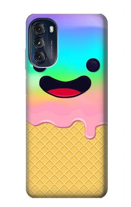 S3939 アイスクリーム キュートな笑顔 Ice Cream Cute Smile Motorola Moto G (2022) バックケース、フリップケース・カバー