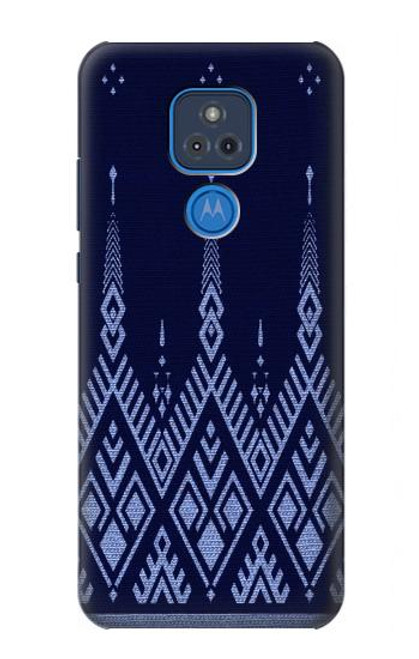 S3950 テキスタイル タイ ブルー パターン Textile Thai Blue Pattern Motorola Moto G Play (2021) バックケース、フリップケース・カバー