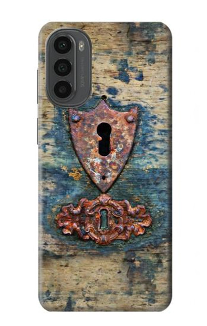 S3955 ヴィンテージ鍵穴ウェザードア Vintage Keyhole Weather Door Motorola Moto G52, G82 5G バックケース、フリップケース・カバー