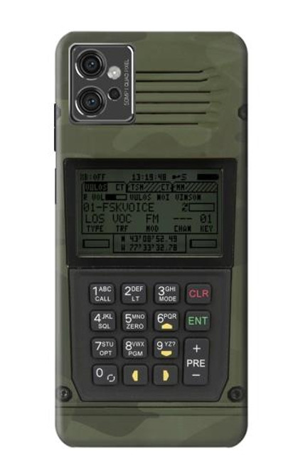 S3959 ミリタティ ラジオ グラフィック プリント Military Radio Graphic Print Motorola Moto G32 バックケース、フリップケース・カバー