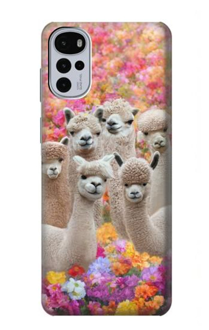 S3916 アルパカファミリー ベビーアルパカ Alpaca Family Baby Alpaca Motorola Moto G22 バックケース、フリップケース・カバー