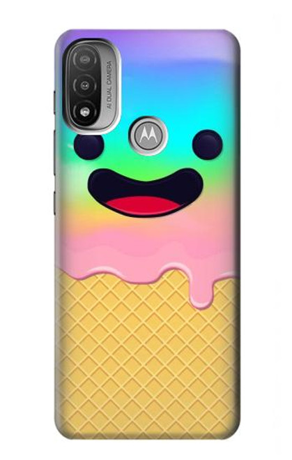 S3939 アイスクリーム キュートな笑顔 Ice Cream Cute Smile Motorola Moto E20,E30,E40  バックケース、フリップケース・カバー