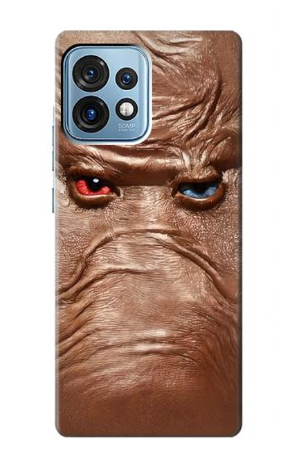 S3940 レザーマッドフェイスグラフィックペイント Leather Mad Face Graphic Paint Motorola Edge+ (2023), X40, X40 Pro, Edge 40 Pro バックケース、フリップケース・カバー