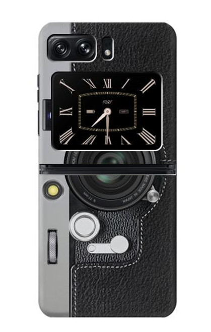 S3922 カメラレンズシャッターグラフィックプリント Camera Lense Shutter Graphic Print Motorola Moto Razr 2022 バックケース、フリップケース・カバー