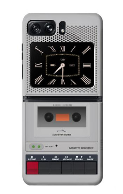 S3953 ビンテージ カセット プレーヤーのグラフィック Vintage Cassette Player Graphic Motorola Moto Razr 2022 バックケース、フリップケース・カバー