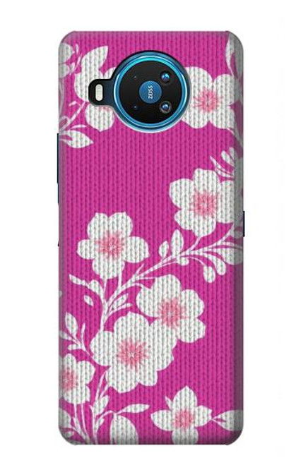 S3924 桜のピンクの背景 Cherry Blossom Pink Background Nokia 8.3 5G バックケース、フリップケース・カバー