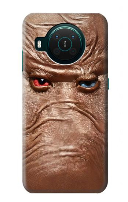 S3940 レザーマッドフェイスグラフィックペイント Leather Mad Face Graphic Paint Nokia X10 バックケース、フリップケース・カバー