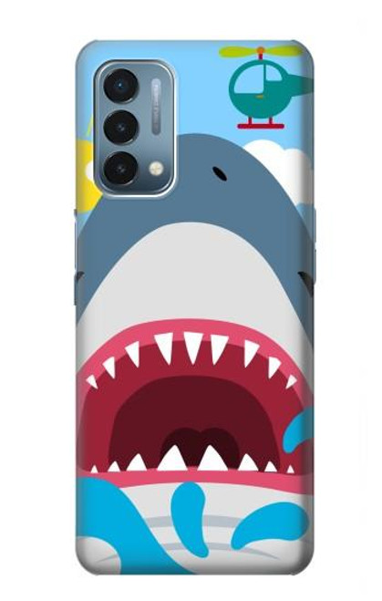 S3947 サメのヘリコプターの漫画 Shark Helicopter Cartoon OnePlus Nord N200 5G バックケース、フリップケース・カバー