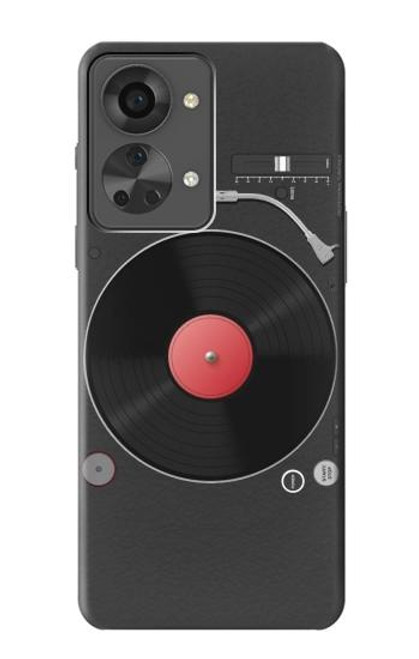 S3952 ターンテーブル ビニール レコード プレーヤーのグラフィック Turntable Vinyl Record Player Graphic OnePlus Nord 2T バックケース、フリップケース・カバー