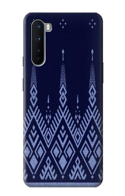 S3950 テキスタイル タイ ブルー パターン Textile Thai Blue Pattern OnePlus Nord バックケース、フリップケース・カバー
