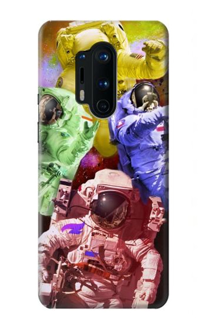 S3914 カラフルな星雲の宇宙飛行士スーツ銀河 Colorful Nebula Astronaut Suit Galaxy OnePlus 8 Pro バックケース、フリップケース・カバー