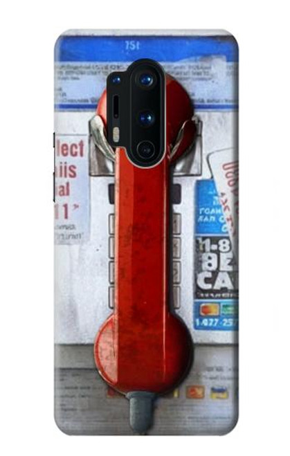 S3925 コラージュヴィンテージ公衆電話 Collage Vintage Pay Phone OnePlus 8 Pro バックケース、フリップケース・カバー