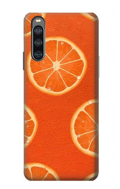 S3946 オレンジのシームレスなパターン Seamless Orange Pattern Sony Xperia 10 IV バックケース、フリップケース・カバー