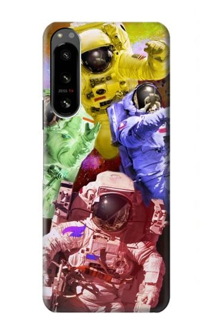 S3914 カラフルな星雲の宇宙飛行士スーツ銀河 Colorful Nebula Astronaut Suit Galaxy Sony Xperia 5 IV バックケース、フリップケース・カバー