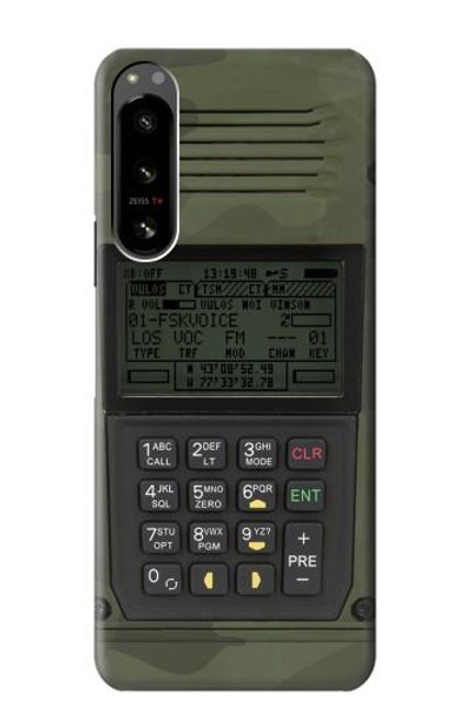 S3959 ミリタティ ラジオ グラフィック プリント Military Radio Graphic Print Sony Xperia 5 IV バックケース、フリップケース・カバー