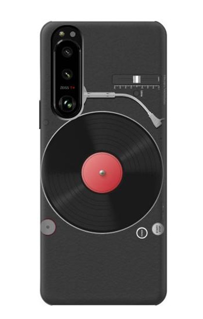 S3952 ターンテーブル ビニール レコード プレーヤーのグラフィック Turntable Vinyl Record Player Graphic Sony Xperia 5 III バックケース、フリップケース・カバー