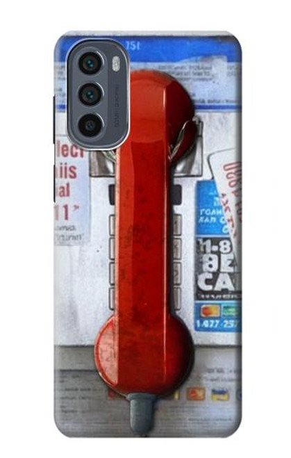 S3925 コラージュヴィンテージ公衆電話 Collage Vintage Pay Phone Motorola Moto G62 5G バックケース、フリップケース・カバー