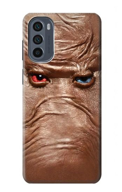 S3940 レザーマッドフェイスグラフィックペイント Leather Mad Face Graphic Paint Motorola Moto G62 5G バックケース、フリップケース・カバー