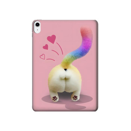 S3923 猫のお尻の虹のしっぽ Cat Bottom Rainbow Tail iPad 10.9 (2022) タブレットケース