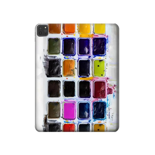 S3956 水彩パレットボックスグラフィック Watercolor Palette Box Graphic iPad Pro 11 (2021,2020,2018, 3rd, 2nd, 1st) タブレットケース