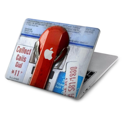 S3925 コラージュヴィンテージ公衆電話 Collage Vintage Pay Phone MacBook Air 13″ - A1369, A1466 ケース・カバー