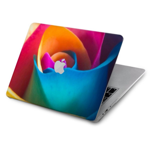 S1671 虹色のバラ Rainbow Colorful Rose MacBook Air 15″ (2023,2024) - A2941, A3114 ケース・カバー