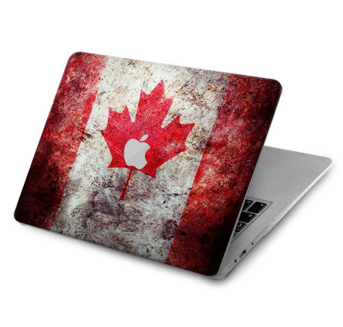 S2490 カナダメープルリーフ旗 Canada Maple Leaf Flag Texture MacBook Air 15″ (2023,2024) - A2941, A3114 ケース・カバー