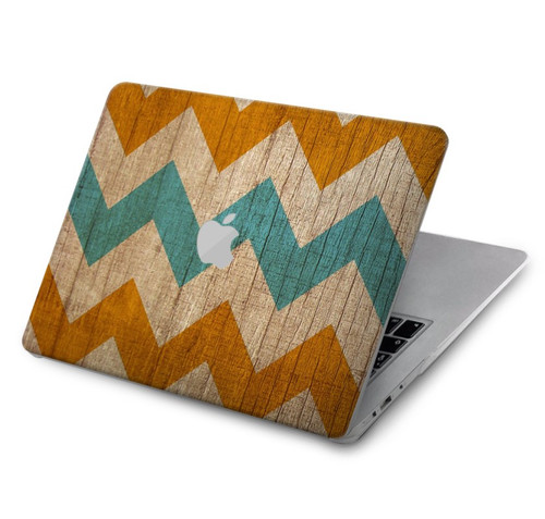 S3033 ヴィヴィッドシェブロングラフィック Vintage Wood Chevron Graphic Printed MacBook Air 15″ (2023,2024) - A2941, A3114 ケース・カバー