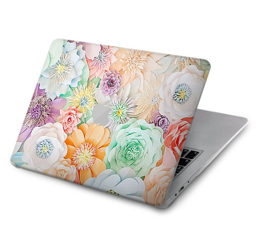 S3705 パステルフローラルフラワー Pastel Floral Flower MacBook Air 15″ (2023,2024) - A2941, A3114 ケース・カバー