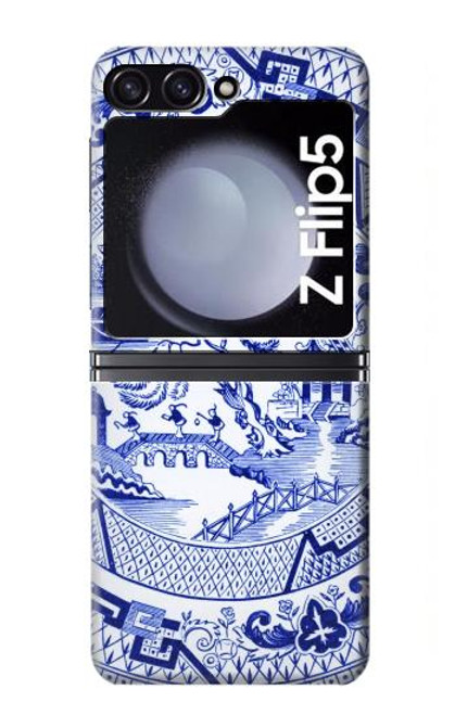 S2768 ウィローパターン グラフィック Willow Pattern Graphic Samsung Galaxy Z Flip 5 バックケース、フリップケース・カバー