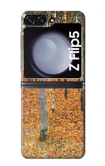 S3380 グスタフ・クリムト バーチフォレスト Gustav Klimt Birch Forest Samsung Galaxy Z Flip 5 バックケース、フリップケース・カバー