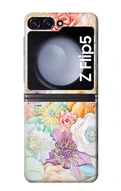 S3705 パステルフローラルフラワー Pastel Floral Flower Samsung Galaxy Z Flip 5 バックケース、フリップケース・カバー