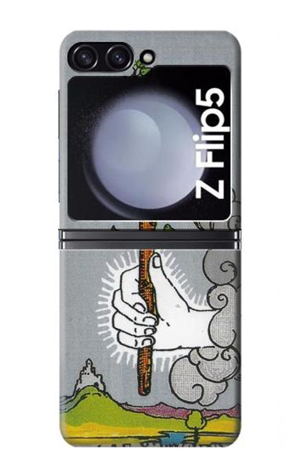S3723 タロットカードワンドの時代 Tarot Card Age of Wands Samsung Galaxy Z Flip 5 バックケース、フリップケース・カバー